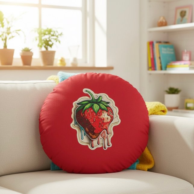 Strawberry Round Cushion (Creator Uploaded)