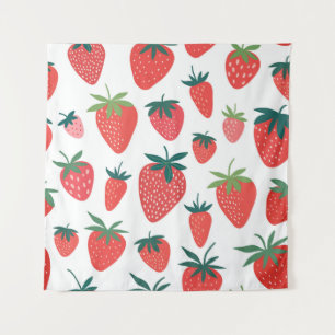 Strawberry seamless pattern tapestry