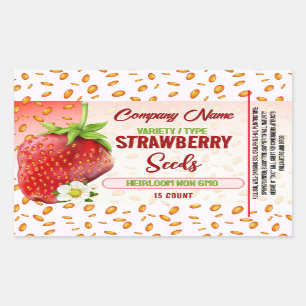 Strawberry Seed Label