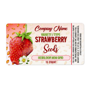 Strawberry Seed Label