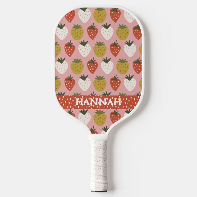 Strawberry Seed Personalised Pickleball Paddle (Front)