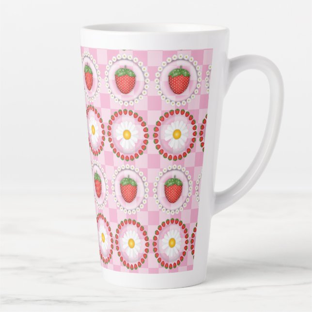 Strawberry Serenade  Latte Mug (Right)