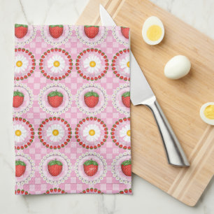 Strawberry Serenade Tea Towel