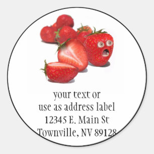 Strawberry Shock Classic Round Sticker
