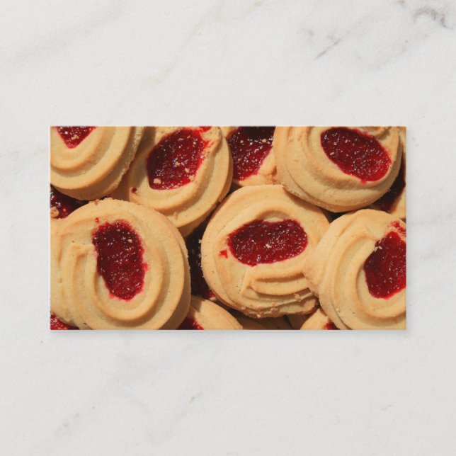 Strawberry Shortbread Cookies Business Cards (Front)