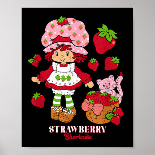 Strawberry Shortcake &amp; Kitty Custard Vintage  Poster