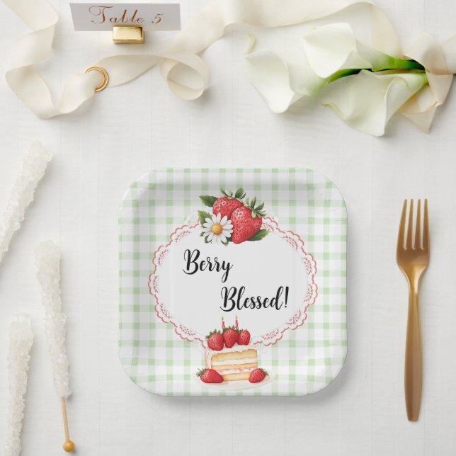 Strawberry Shortcake Baby Shower-Paper Plates (Wedding)