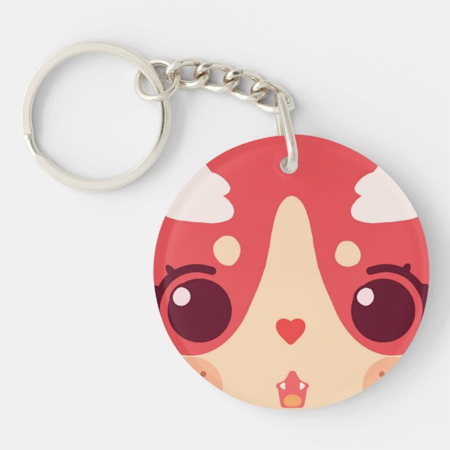Strawberry shortcake bat dragon Keychain (Front)