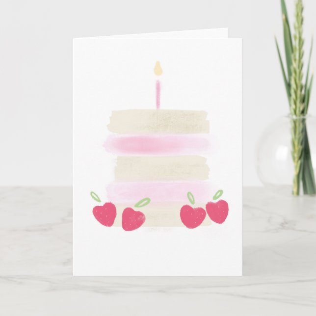Strawberry Shortcake Birthday Card (Front)