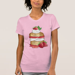 Strawberry Shortcake Cake Dessert Strawberries T-Shirt