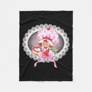 Strawberry Shortcake Character with Cake and Pink Fleece Blanket
