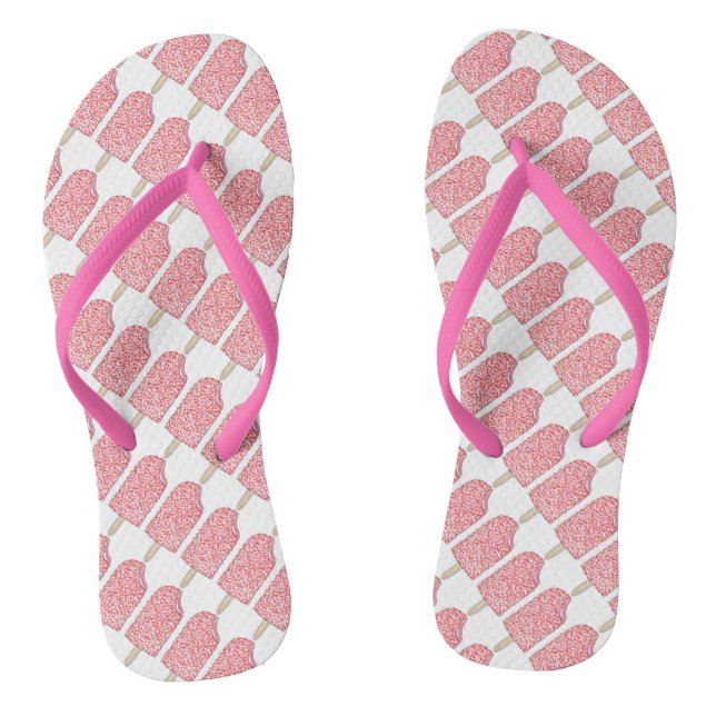 Strawberry Shortcake Ice Cream Popsicle Flip Flops (Footbed)