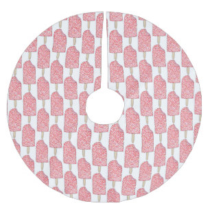 Strawberry Shortcake Ice Cream Popsicle Junk Food Brushed Polyester Tree Skirt