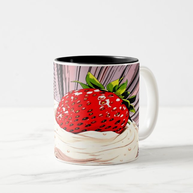 Strawberry Shortcake Nostalgia Two-Tone Coffee Mug (Front Right)