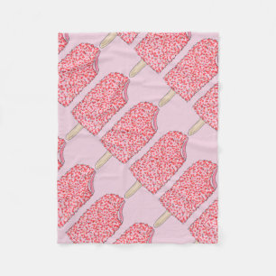 Strawberry Shortcake Pink Ice Cream Popsicle Fleece Blanket