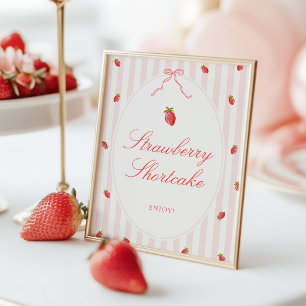 Strawberry Shortcake Table Sign Poster