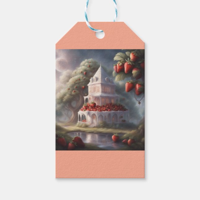 Strawberry shortcake themed  gift tags (Front)