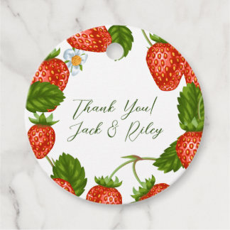 Strawberry Shortcake Wedding Favour Tag