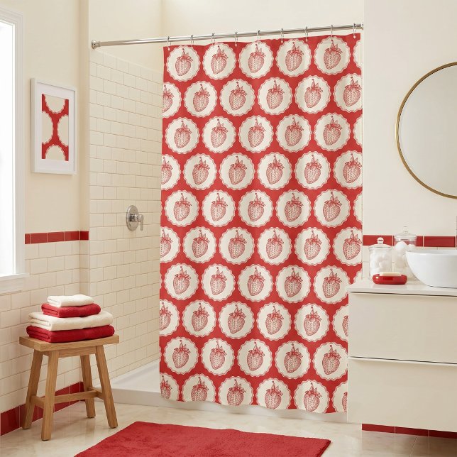 Strawberry Shower Curtain (Creator Uploaded)