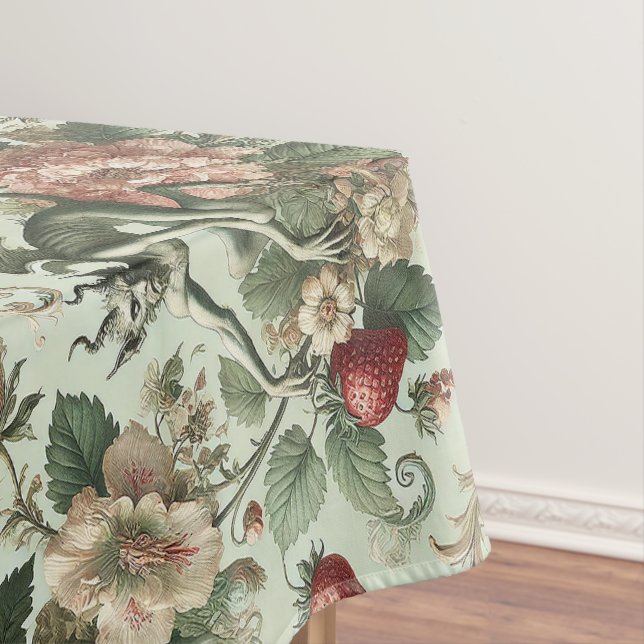 Strawberry Sins – Gothic Large Pattern Tablecloth (In Situ)