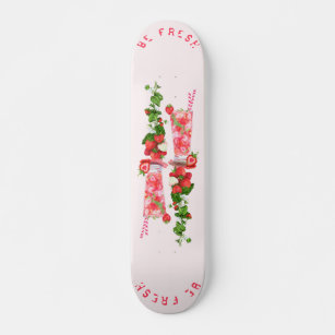 Strawberry Skateboard Fruits Juice Cool Drink