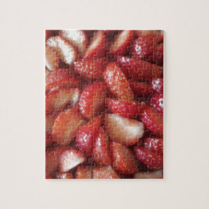 Strawberry Slices, Healthy Food Snack, Red Fruit Jigsaw Puzzle