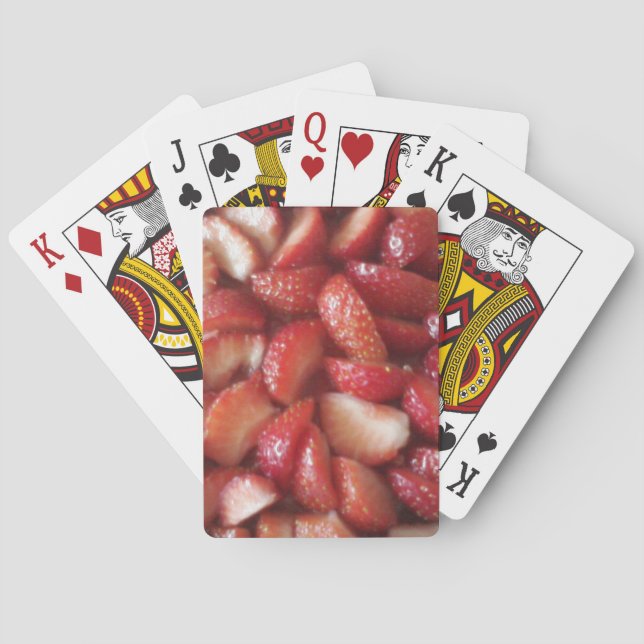 Strawberry Slices, Healthy Food Snack, Red Fruit Playing Cards (Back)