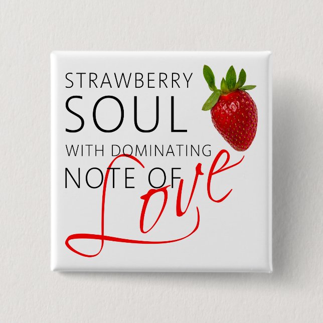 Strawberry Soul 15 Cm Square Badge (Front)