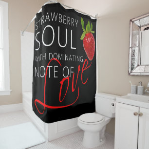 Strawberry Soul Dark Shower Curtain