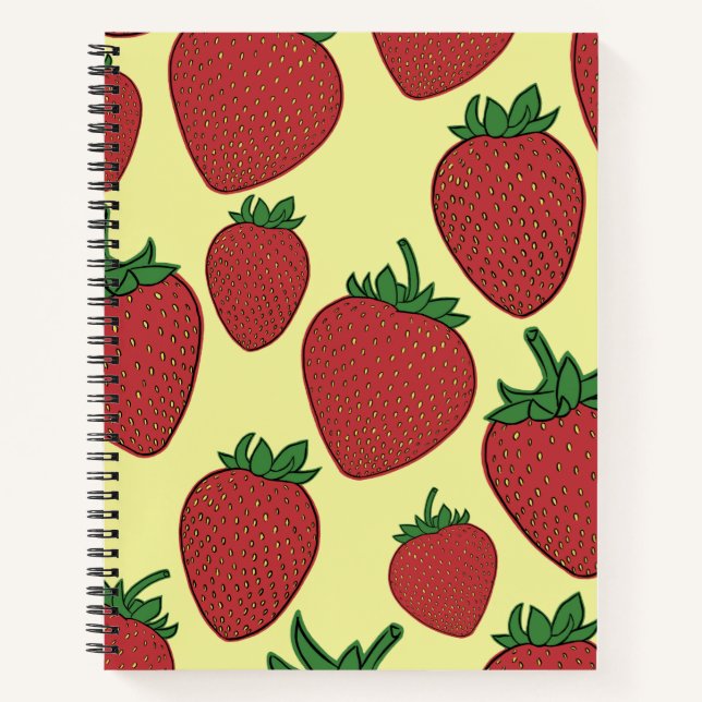 Strawberry Spiral Notebook (Front)