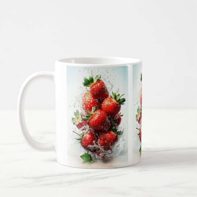 Strawberry Splash Coffee Mug (Left)