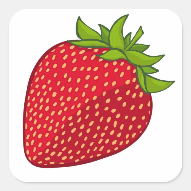 Strawberry Square Sticker (Front)