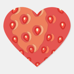Strawberry Stickers (heart)
