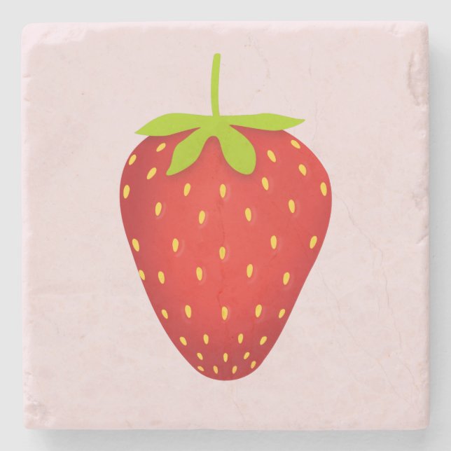 Strawberry Stone Coaster (Front)
