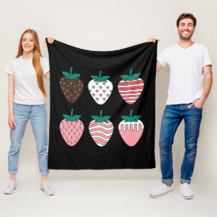 Strawberry Strawberries Fruit Lover Farmers Garden Fleece Blanket