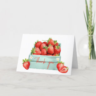 Strawberry Summer Baby Shower Thank You Card