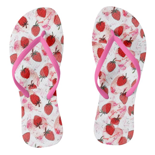 Strawberry Summer Flip Flops (Footbed)