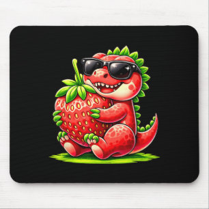 Strawberry Summer Fruit Lover Dinosaur T Rex Mouse Mat