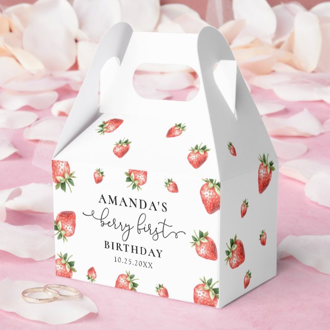 Strawberry Summer Party Favour Boxes (Wedding)