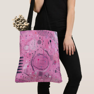 Strawberry Sundae Abstract Art Tote Bag