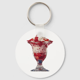 Strawberry Sundae Key Ring