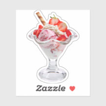 Strawberry Sundae Sticker