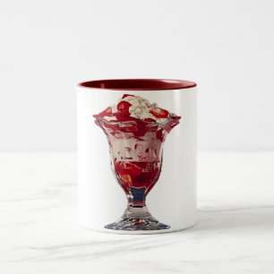 Strawberry Sundae Two-Tone Coffee Mug