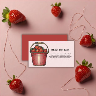 Strawberry Sweet Bucket Baby Shower Enclosure Card
