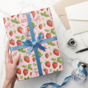 Strawberry Sweet Kids Birthday Party -  Wrapping Paper