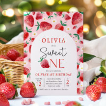 Strawberry Sweet One Berry 1st Birthday Party