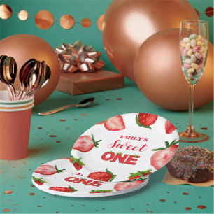 Strawberry Sweet Thank You Birthday  Berry Sweet  Paper Plate
