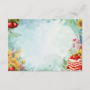 Strawberry Sweet Treat Blank Recipe Card
