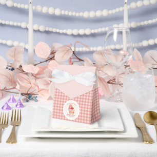 Strawberry Sweet Watercolor Girl 1st Birthday Favour Box