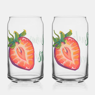 Strawberry sweetness can glass